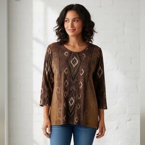 NWT Cactus Bay Cotton Long sleeve beautiful and versatile top